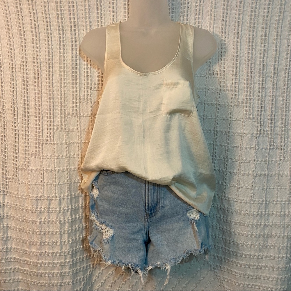 NWT Forever 21 Ivory Satin Tank Top - size: XS